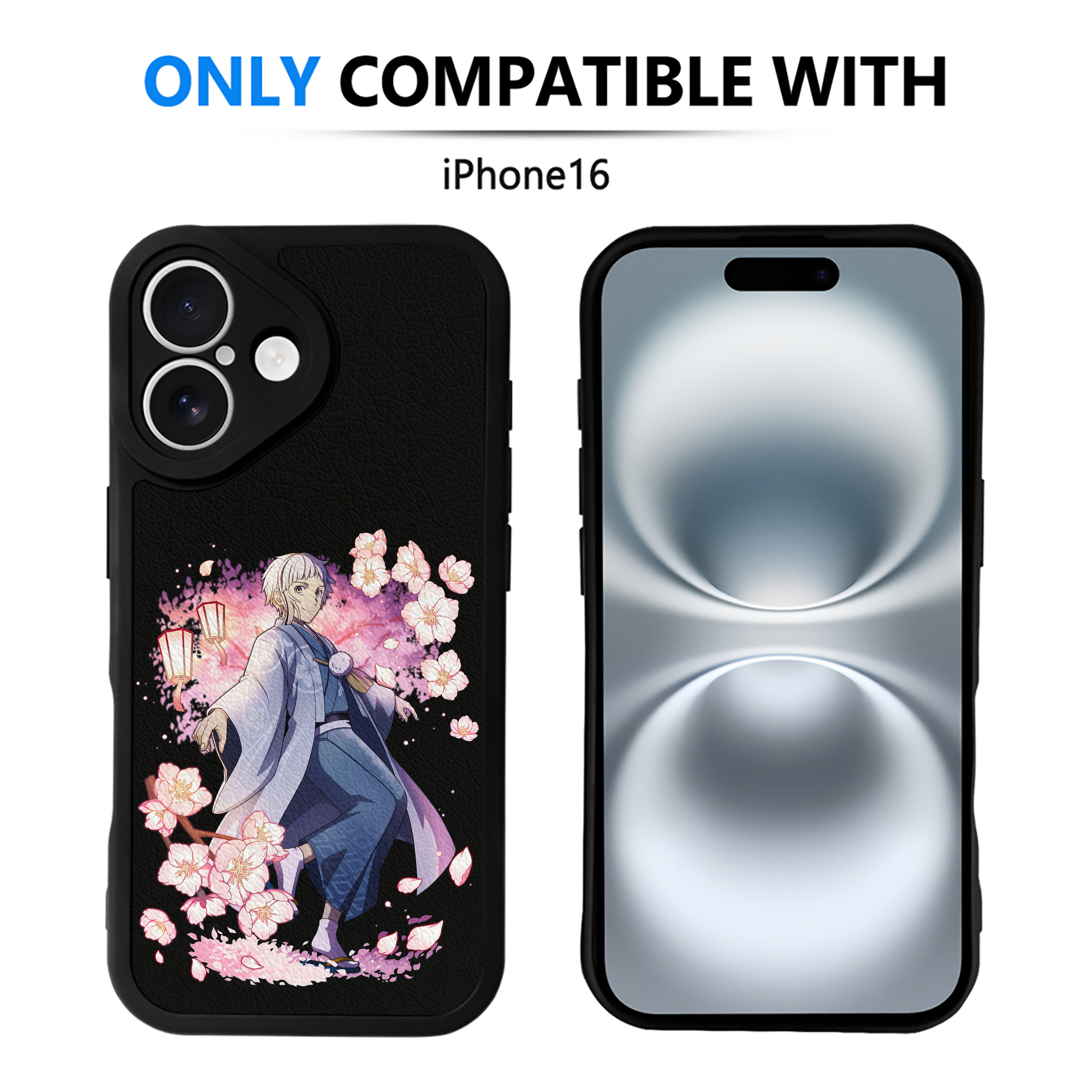 （画像用） 文豪ストレイドッグス Bungo Stray Dogs 【iPhone 16シリーズ対応】シリコンスマホケース（レザー調） 材質：シリコン